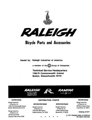 Raleigh 1971 Parts Catalog