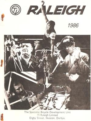 Raleigh 1986 Catalog (Ilkeston)