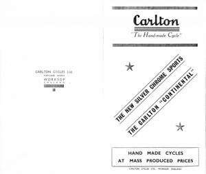 Raleigh Carlton 1935 Catalog