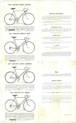 Raleigh Carlton 1952 Pamphlet ViperPythonRange