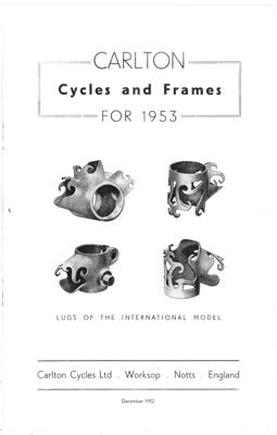 Raleigh Carlton 1953 Catalog