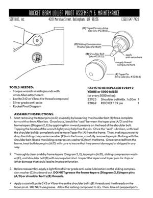 Softride Rocket Lower Pivot Replacement Instructions