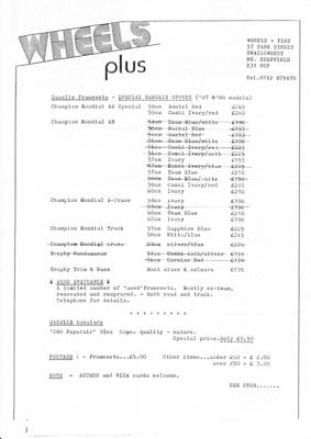 Gazelle UK Dealer Price List (Wheels + Plus)