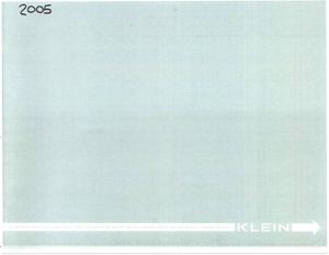 Klein 2005 Catalog
