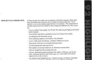 Trek 1992 Spec Manual