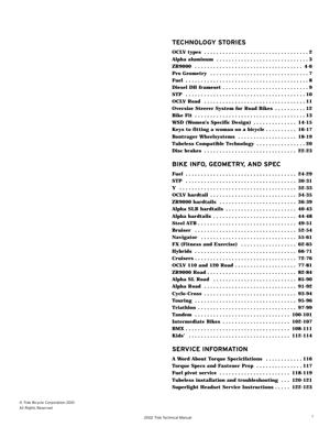 Trek 2002 Spec Manual