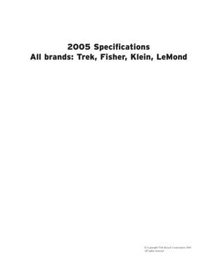 Trek 2005 Spec Manual-AllBrands