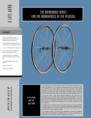 Bontrager 2003 X Lite Aero Tech Sheet