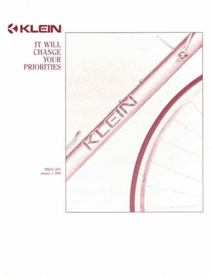 Klein 1988 Price List