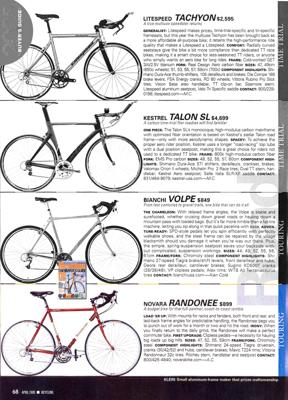 Novara 2005 Buyer's Guide Excerpt (Randonee)