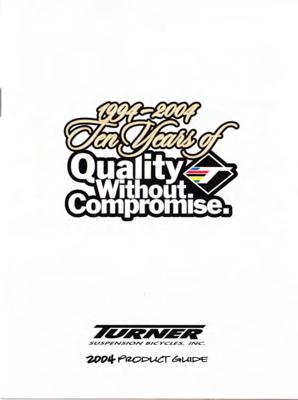 Turner Bicycles 2004 Catalog