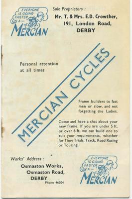 Mercian c.1952-1956 Brochure