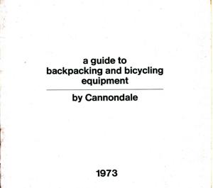 Cannondale 1973 Summer Catalog